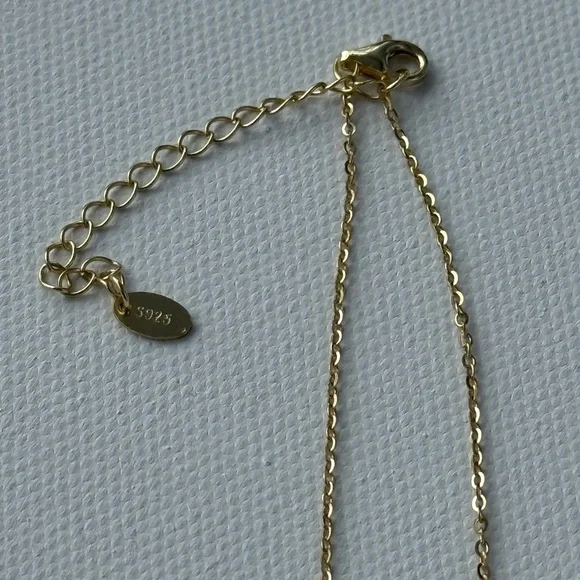 Pearl Clover Necklace Sterling Silver 925 Gold plated - Picture 6 of 12